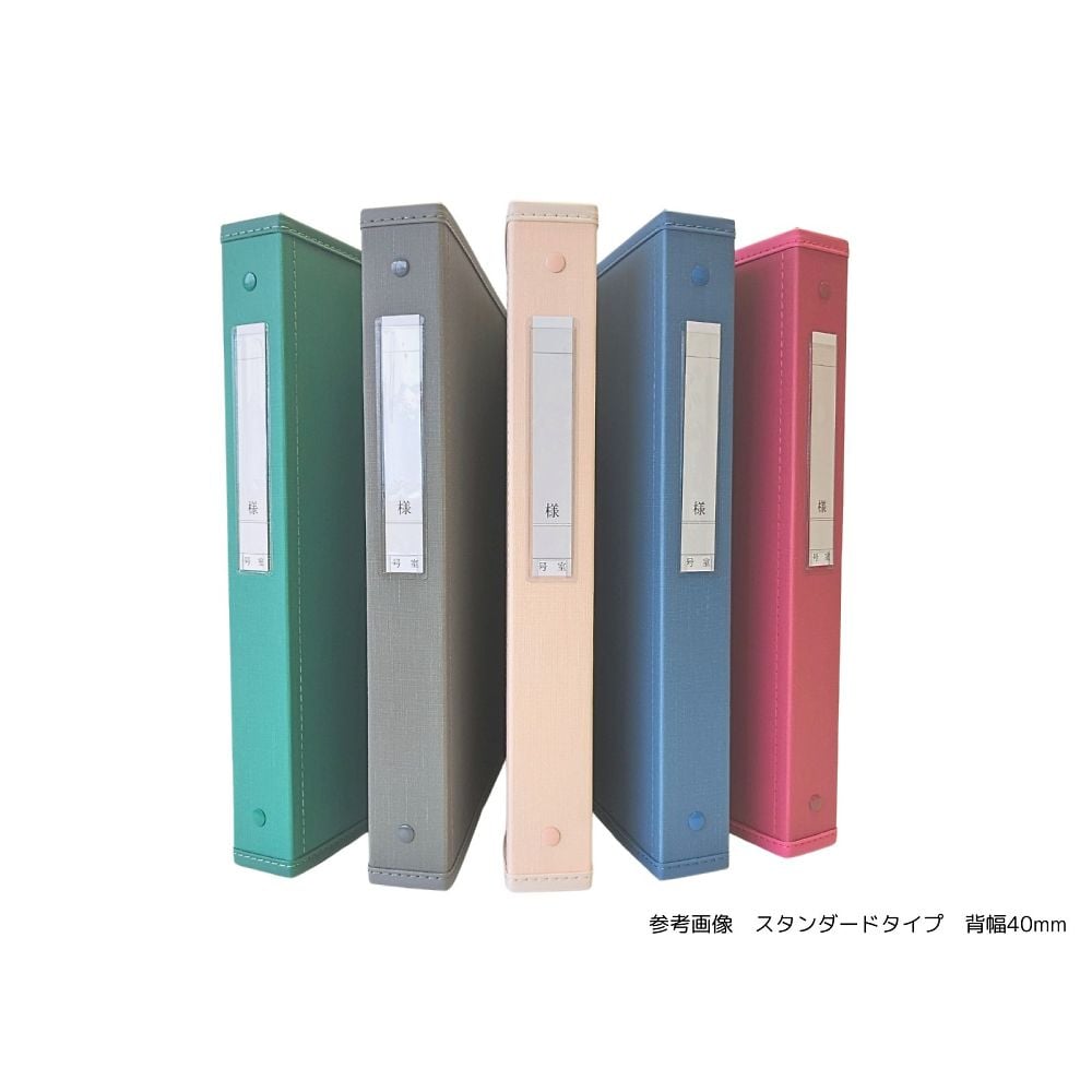 カルテブック(スタンダードタイプ) A4 4穴 ブルー 背幅40mm SK-440-4BL 1冊
