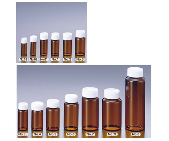 Screw tube 110mL, amber, 1 No.8, 1