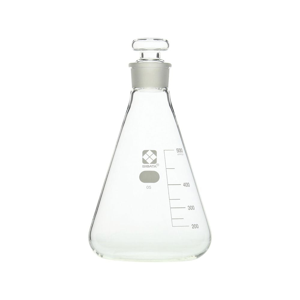 공전 삼각 플라스크(기준 눈금 첨부) 500mL 1개