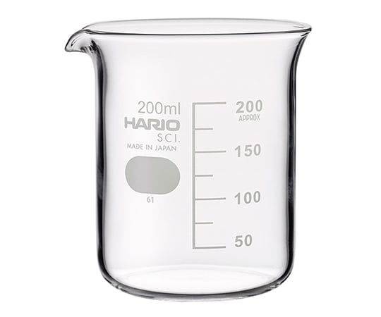 ビーカー(目安目盛付き) 200mL B-200 1個