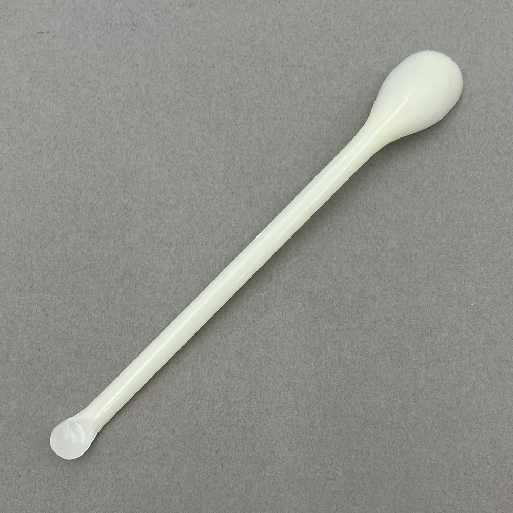 White plastic spoon, ABS, 150mm, small, 1 piece