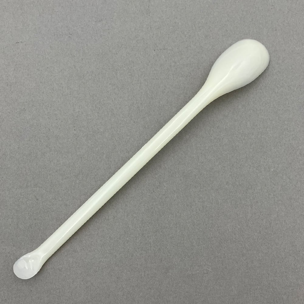 White plastic spoon, ABS, 165mm, medium, 1 piece