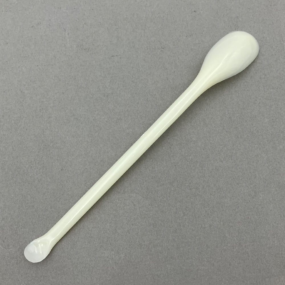 White plastic spoon, ABS, 180mm, large, 1 piece