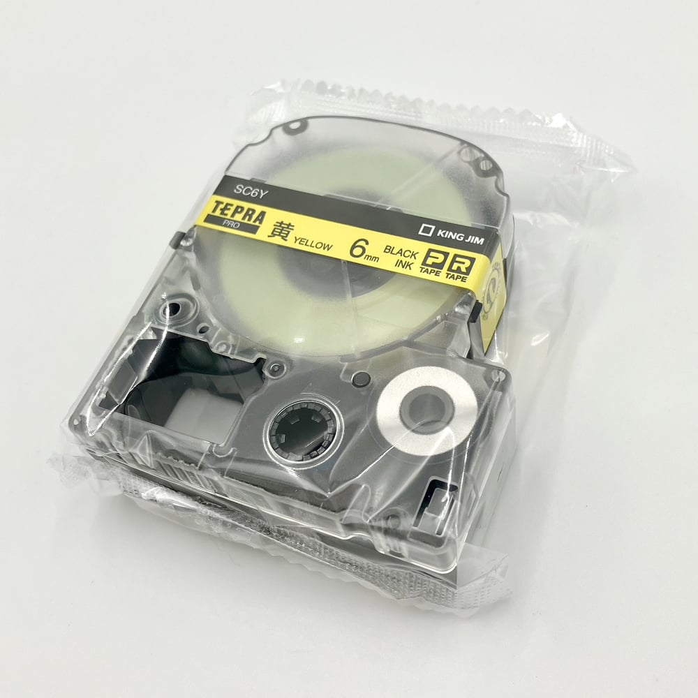 テプラ専用 テープカートリッジ イエロー SC6Y 1個