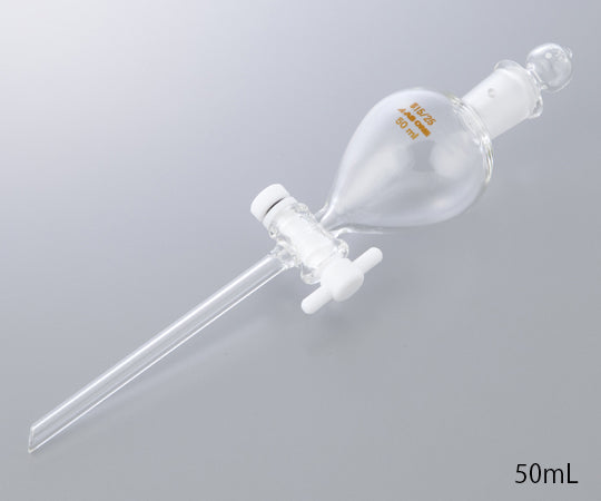 Round separatory funnel with Teflon(R) plug, 50mL, 1 piece