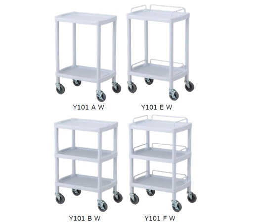 White plastic wagon 560 x 385 x 830mm without guardrail Y101BW 1 unit