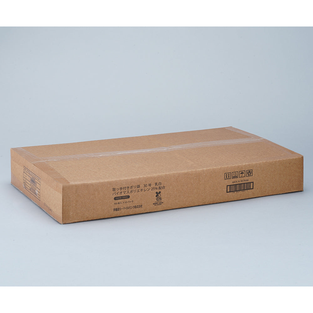 Plastic bags with handles (Biomass 25 degrees) 255 x 480 x 0.014mm 100 pieces No.30 1 bag (100 pieces)