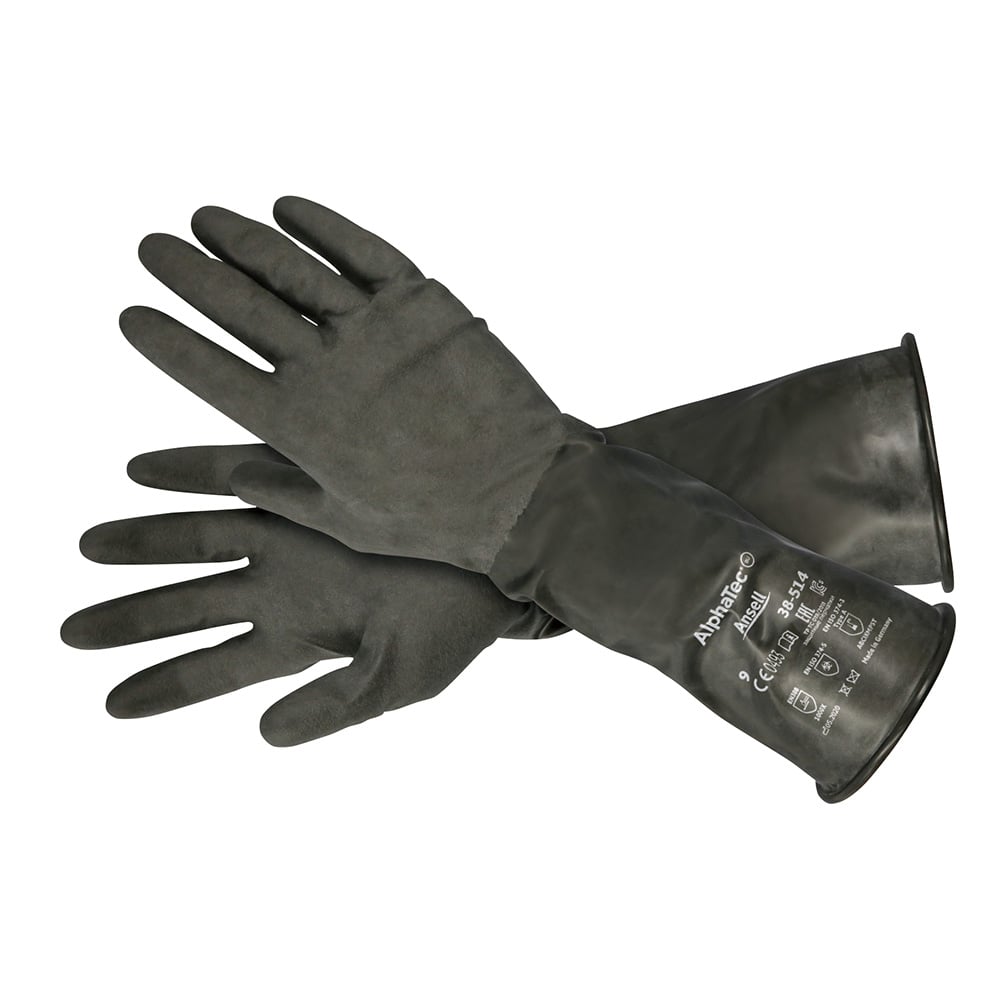 Chemical protection gloves (butyl rubber) L 38-514 17072 1 pair
