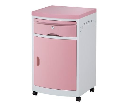 床頭台(鍵付き) ピンク 1台