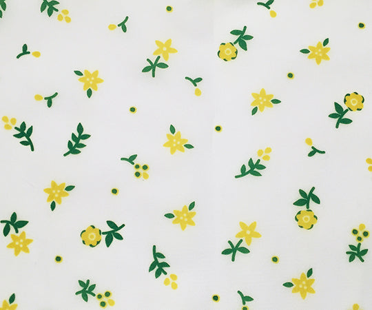 방수 식사용 앞치마 작은 꽃무늬 옐로우 100-29 1개