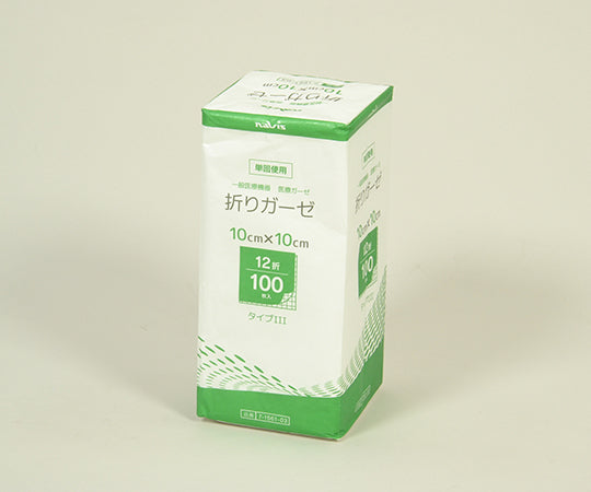 折りガーゼ 12折 100×100mm 100枚入 G100100-12P 1袋(100枚入)