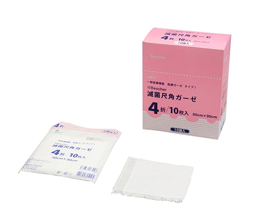 Bestcare Sterile Square Gauze 4-fold (10 sheets/bag x 10 bags) 4-10 1 box (10 sheets x 10 bags)