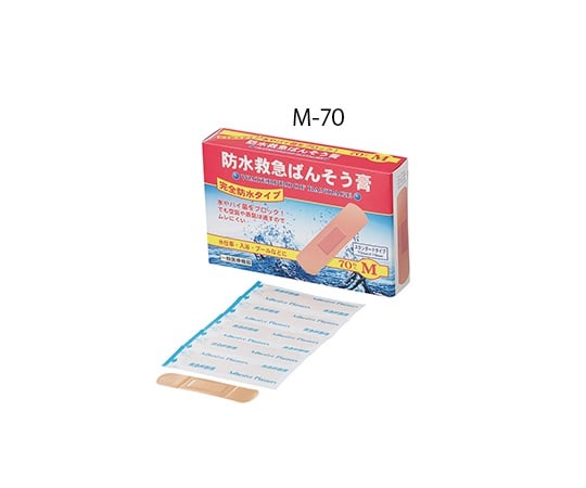 防水救急ばんそう膏 (72×19mm) 1箱(70枚入) M-70 1箱(70枚入)
