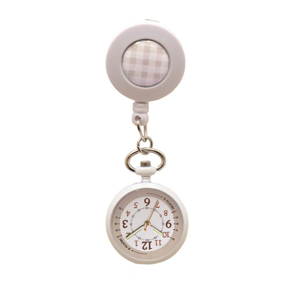 Nurse watch (with reel clip) White GY017p-1 1 piece