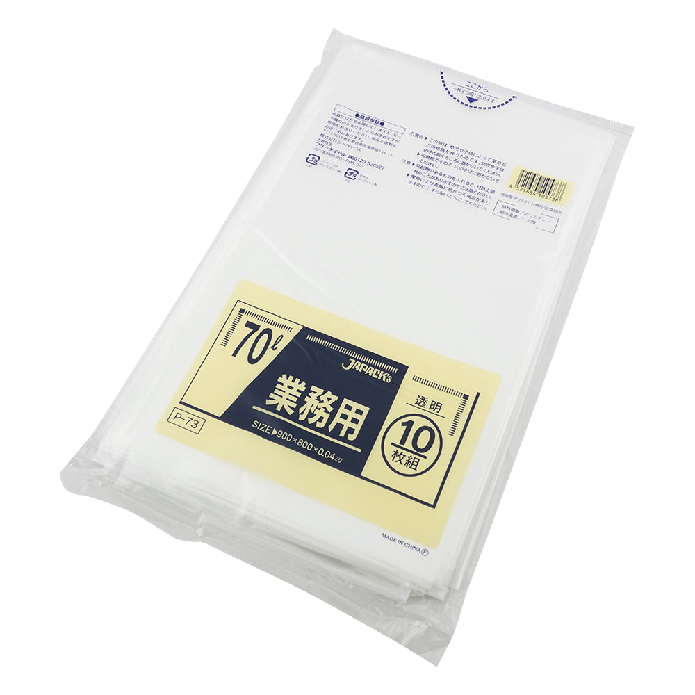 업무용 폴리 봉투 70L 투명 10장×40봉투입 P-73 1상자(10장×40봉투입)