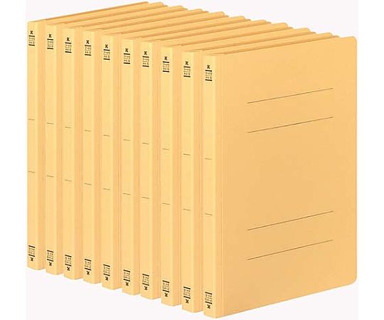 フラットファイルV樹脂とじ具A4縦 黄 1冊 フ-V10Y 1冊