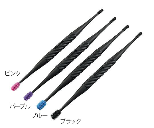 Spiral rubber earpick (with brush, for men) Blue G-2192 1 piece