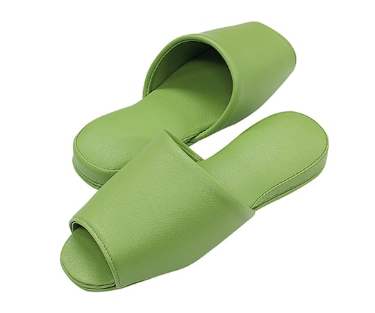 슬리퍼(항균 칼라 텐더·6족입) 앞 열림 그린 1봉(6족입)