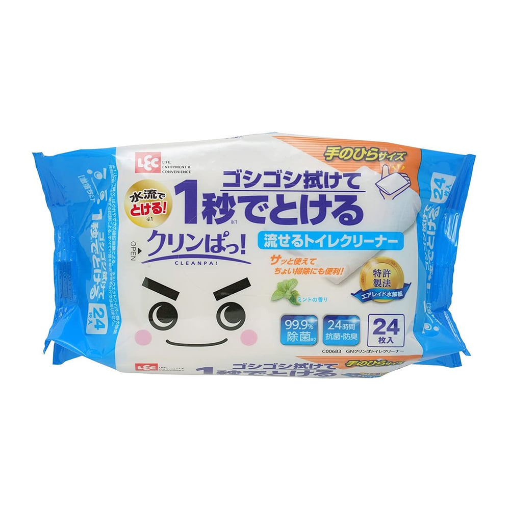 Gekiochikun (Clinpa Toilet Cleaner) Mint Scent Regular 1 bag (24 sheets) C00683 1 bag (24 sheets)