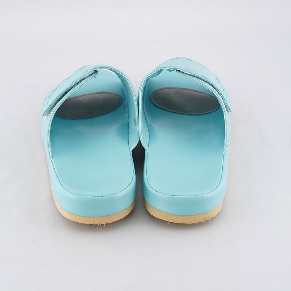 미끄럼 어려운 샌들 안전 발진 남성용 무료 블루 1 다리