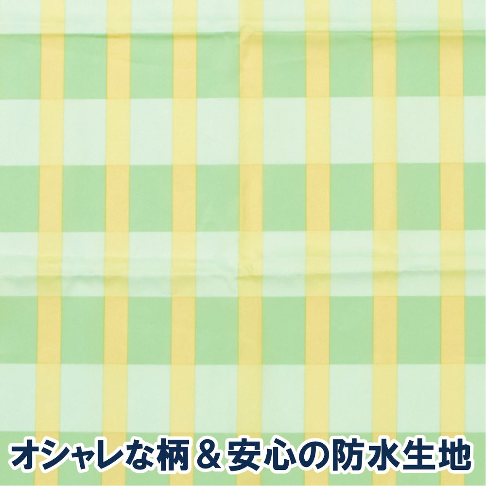 ソフラピレンエプロン ボーダーチェック グリーン 102301 1枚