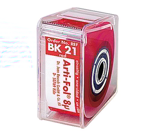 8μ咬合紙アルティ・フォル ロールケース・片面 赤 BK21 1個