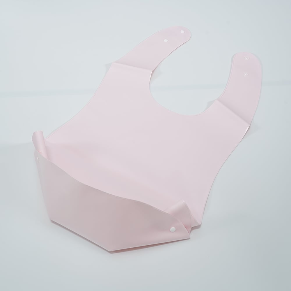 かびにくい食事用エプロン(ポケットタイプ) ピンク 1枚