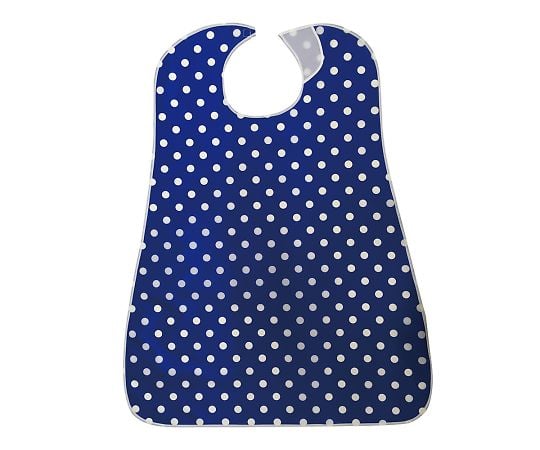 防水食事用エプロン ドットブルー SE-68DB 1枚