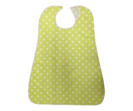 防水食事用エプロン ドットイエローグリーン SE-70DYG 1枚