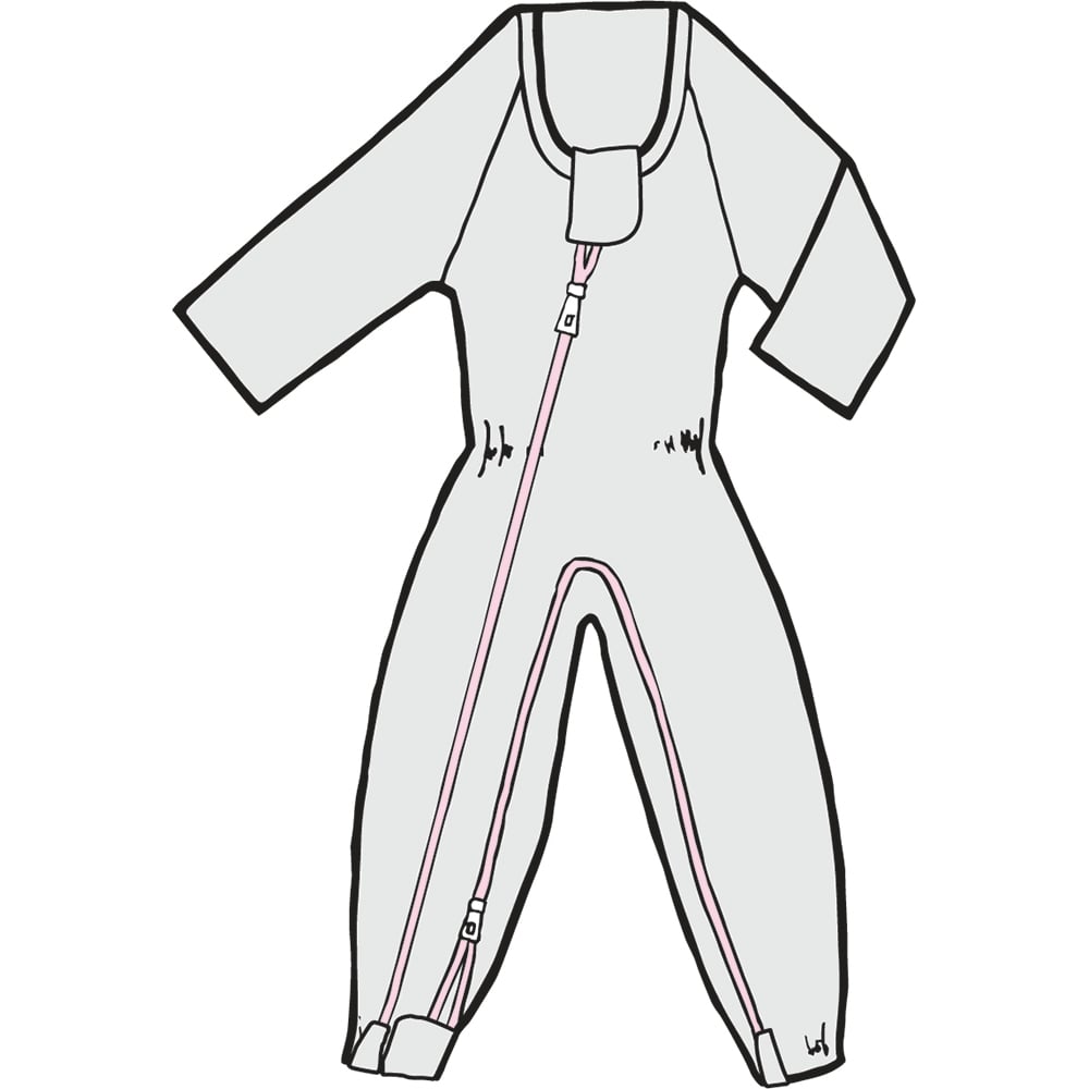 つなぎねまき ビエラ WファスナーII型ホックカバー付 ブルー M 4300 1枚