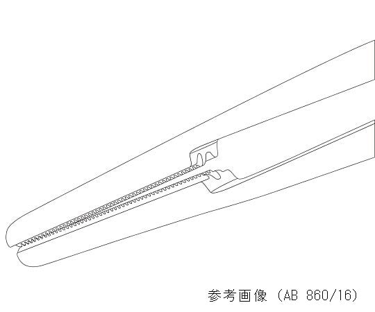 아트라우마 핀셋 직선단 폭 1.5mm 전장 240mm AB 860/24 1개