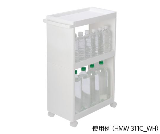 すき間で使えるストレージカート ミディ3段 グレー HMW-302C_GY 1個