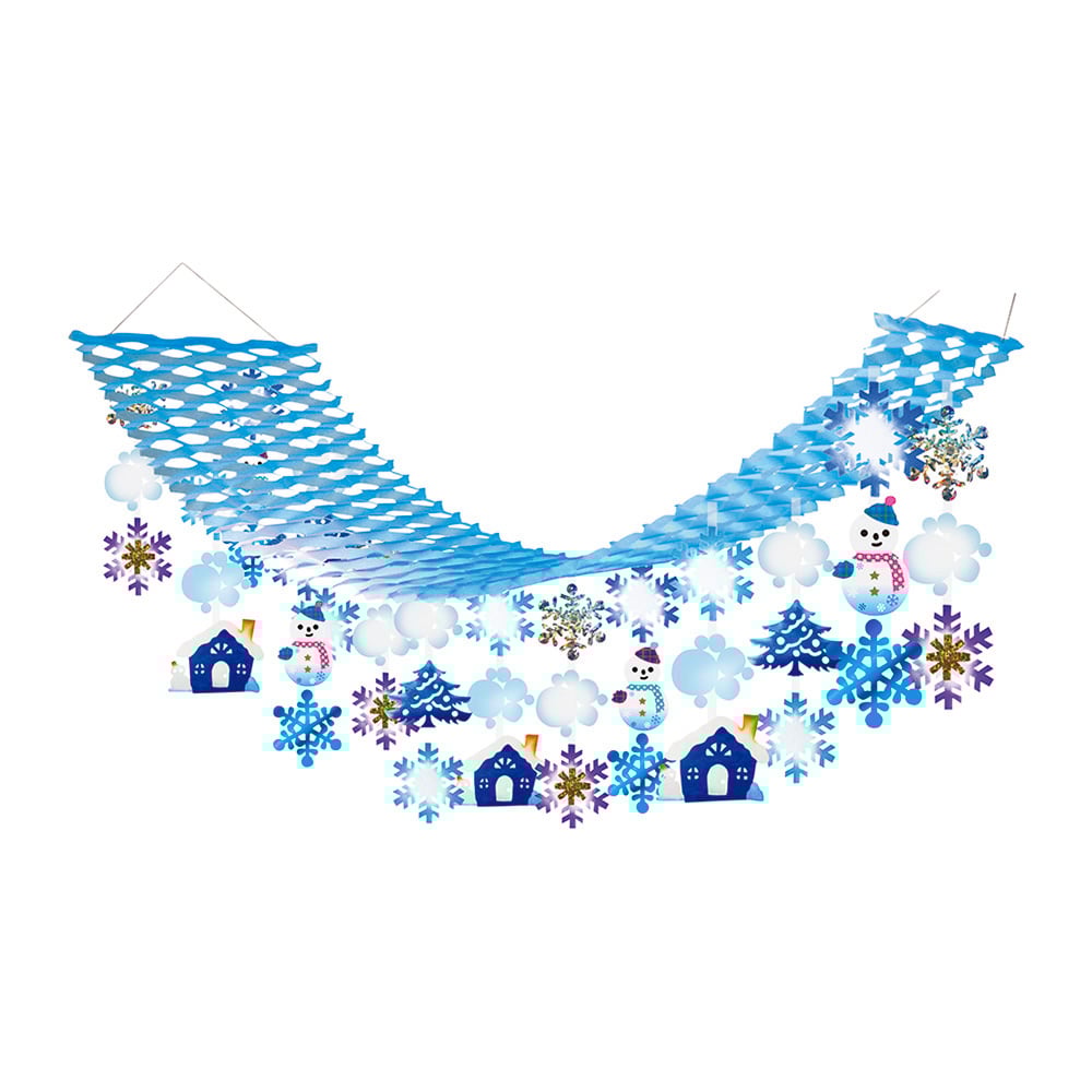 Event decoration (pleated hanger) Awayuki Snowman WIPH4416 1 piece