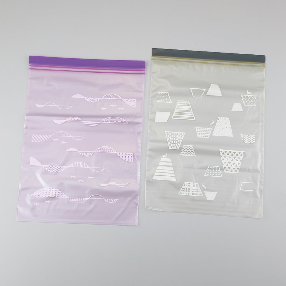 Choice Zipper Bags (Zipper Bags) L (A4) Purple/Gray 1 Box (20 Pieces) 1 Box (20 Pieces)