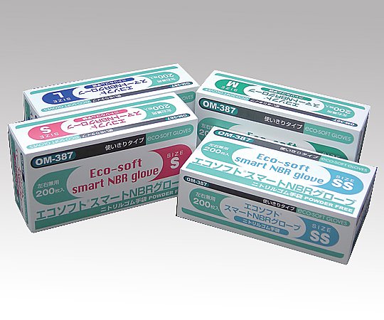 エコソフト(R)スマートニトリル(パウダーフリー) SS 1箱(200枚入) OM-387 1箱(200枚入)