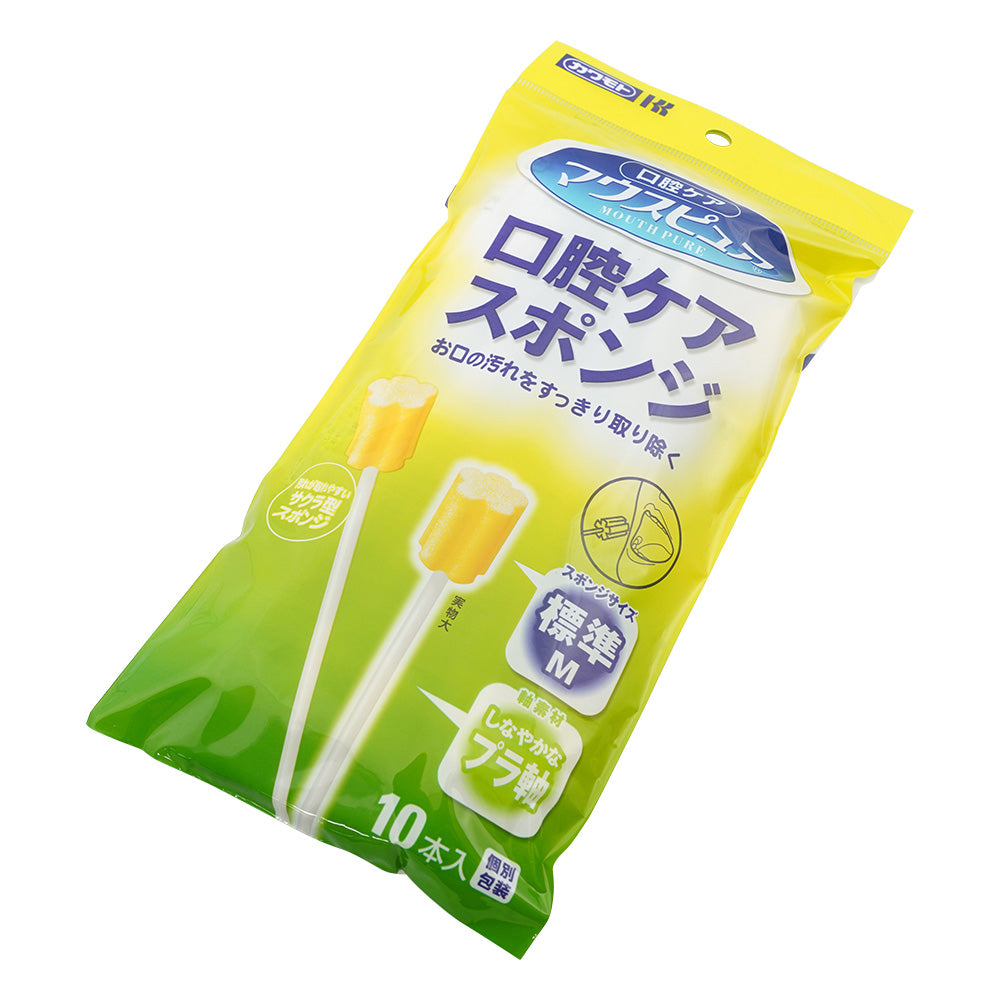 Oral Care Sponge (Mouspure(R)) Plastic Shaft M/Normal 1 bag (10 pieces) 039-102068-00 1 bag (10 pieces)