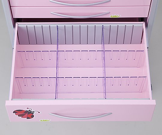 小児科用カート(LUXE) ピンク 690×540×930mm LX3405PRO 1台