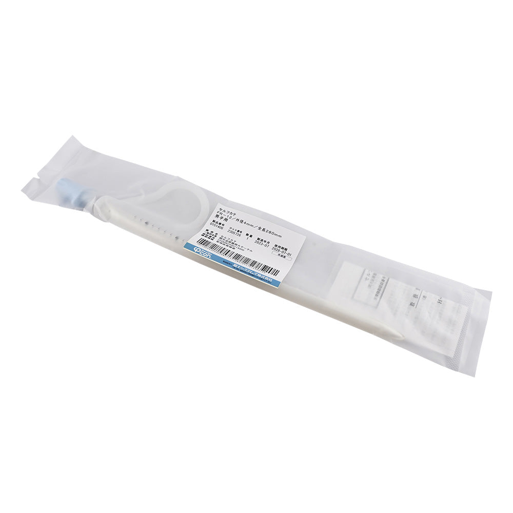 Self-catheterization catheter, silicone, for men, 12Fr (φ4.0×280), 1 box (5 pieces) 0151406 1 box (5 pieces)