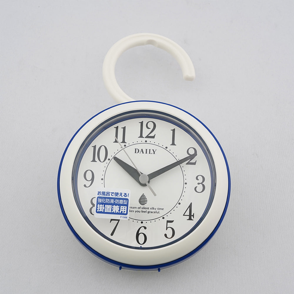 Bath Clock (Waterproof and Dustproof) Blue/White 4KG711DN04 1pc