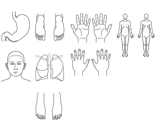 Medical stamp, full body male front 3278 full body (male front) 1 piece