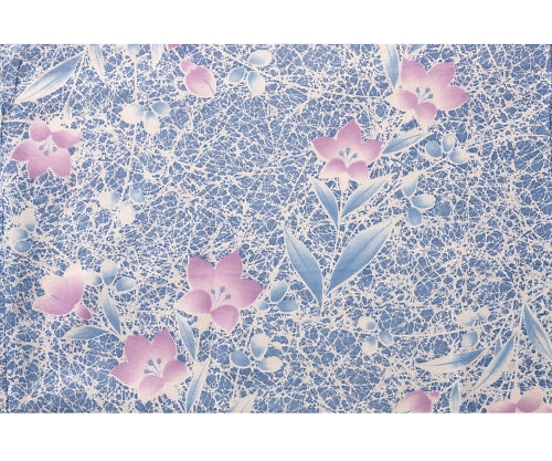 ガーゼ二重袷せ寝巻き 婦人用 青 L UPK 300-6 1枚