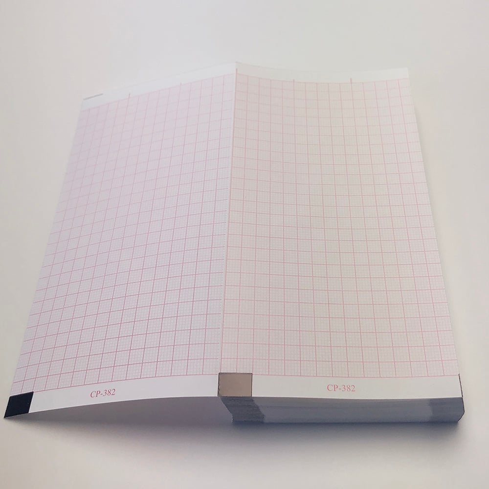 Electrocardiogram recording paper (foldable type) 145mm x 75mm x 20m CP-382 1 book