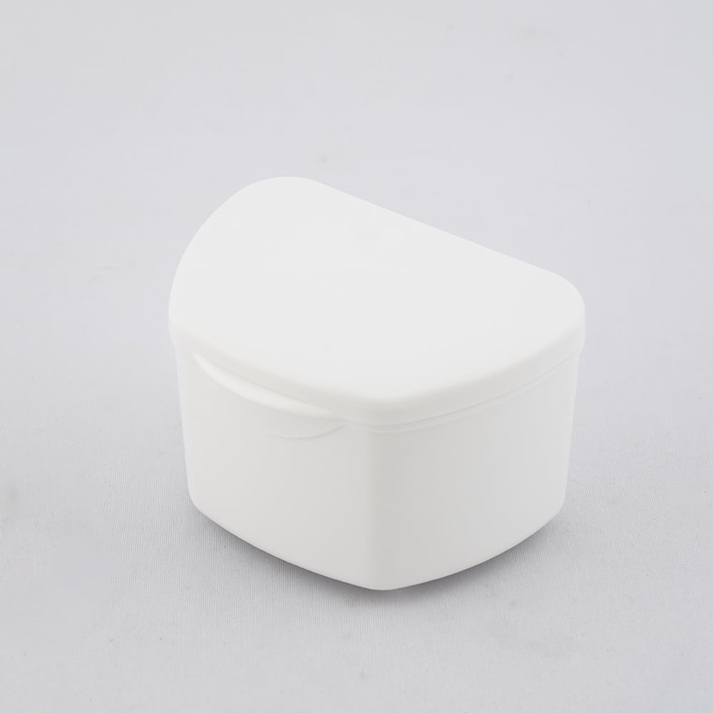 Denture case (denture box) White, large, 10 pieces, 1 box (10 pieces)