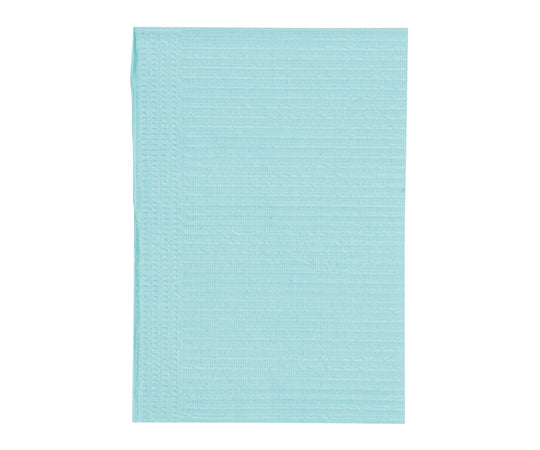 紙エプロン(3層片面防水・エンボス加工タイプ) 500枚入 ブルー 66261 1箱(500枚入)