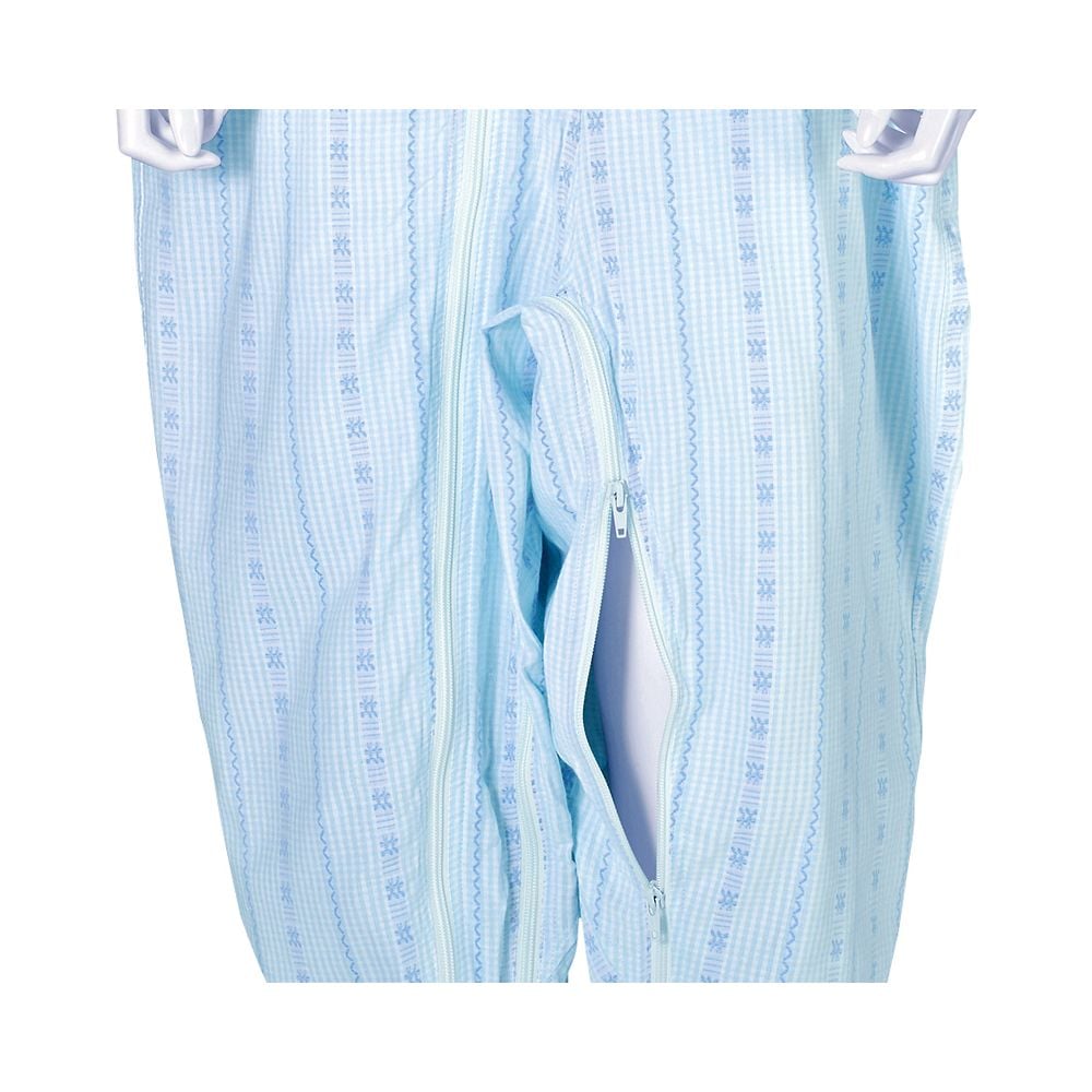 Soft care nightgown with double zipper, three seasons, orange, M, 106423, 1 piece