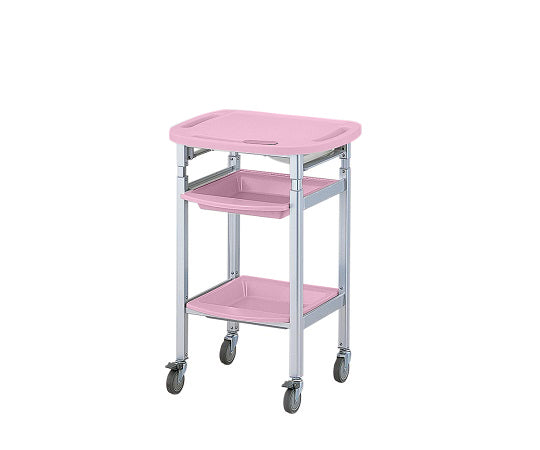 Computer treatment cart, height adjustable, pink, AO-ST-P, 1 unit