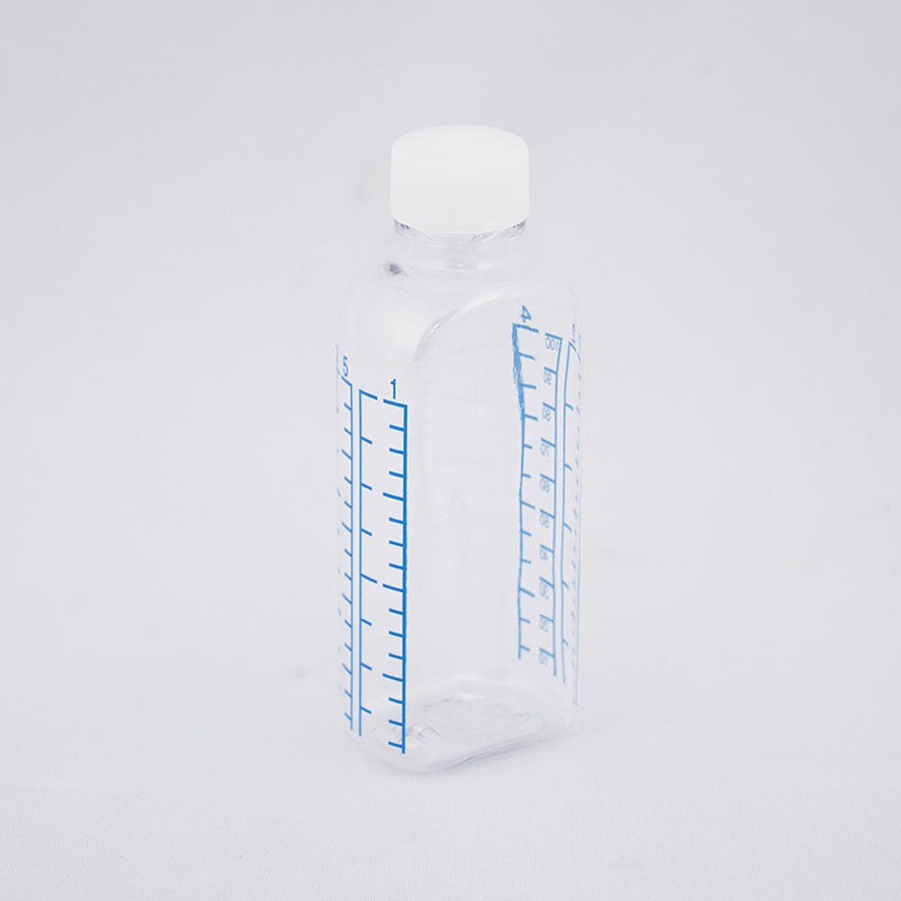 클리어 병 투약병(칼라 눈금 첨부·미멸균) 100mL 140개 미멸균 1상자(140개 입) 1상자(140개 입)