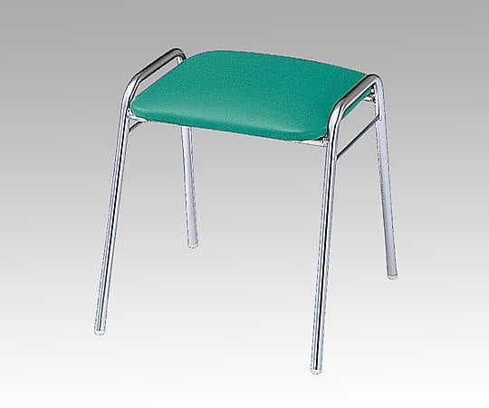 Square stool, green, KM-141N, 1 piece