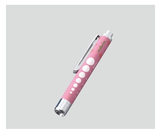 고무 톤 소프트 LED 펜 라이트 (쇼트) 핑크 × 화이트 1 개