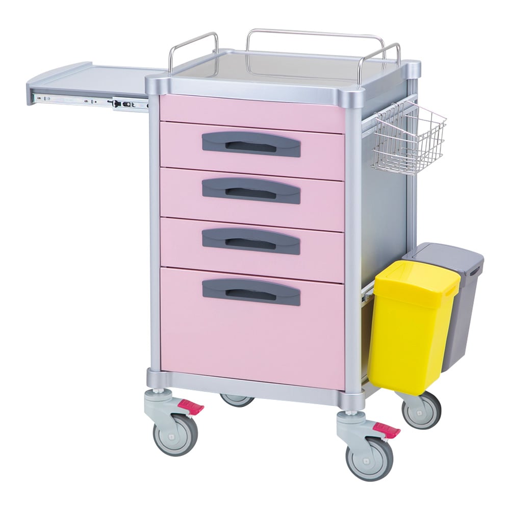 JUST Nursing Cart, 4 Drawers, Pink, JNC265CP, 1 Unit